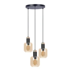 Sklep Kaja Potrójna lampa wisząca z dekoracyjnymi kloszami K-5267 z serii DOKA