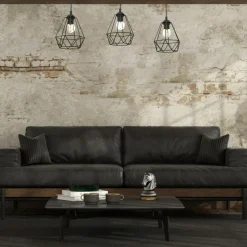 Store Potrójna lampa wisząca, z dekoracyjnym drewnem MLP7888 z serii ACERO | Kaja Oświ Żyrandole Nowoczesne