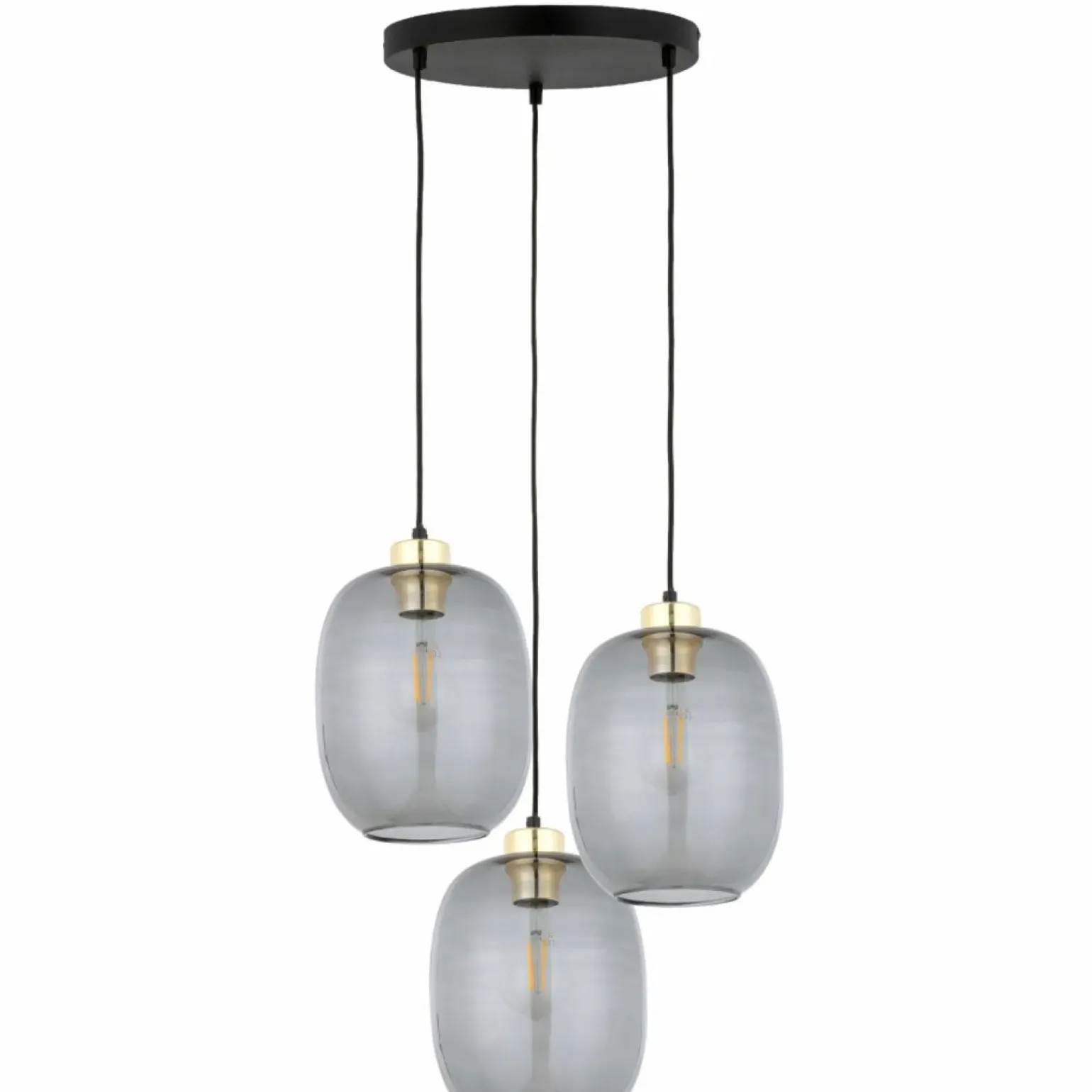 Fashion Potrójna lampa wisząca z dużymi kloszami, do salonu TK 4840 DELTA Żyrandole Nowoczesne