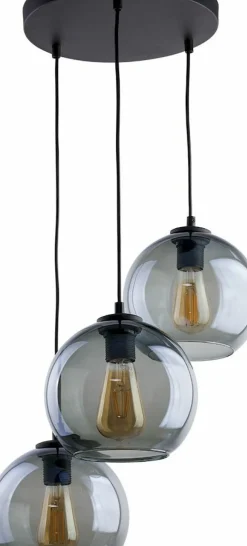 Hot Potrójna lampa wisząca z dymionymi kloszami TK 2819 z serii CUBUS Żyrandole Nowoczesne