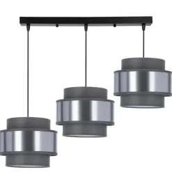 Online Potrójna lampa wisząca ze srebrnymi abażurami 33-18441 z serii HARE | Kaja Oświe Żyrandole Nowoczesne