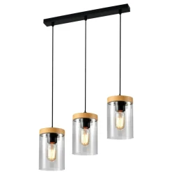 Hot Potrójna lampa wisząca ze szklanymi tubami 33-22004 z serii WELS | Kaja Oświetle Żyrandole Nowoczesne