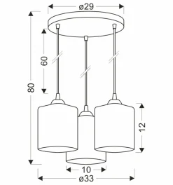 Cheap Potrójna lampa wisząca ze złotymi kloszami 33-21182 z serii SERENA | Kaja Oświet Żyrandole Nowoczesne
