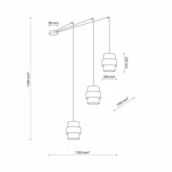 Best Sale Potrójna lampa z długimi przewodami TK 5975 CALISTO WHITE | Kaja Żyrandole Nowoczesne