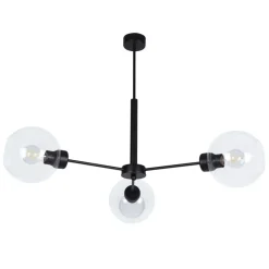 New Potrójna lampa z przezroczystymi kloszami K-4856 LAMBERT | Kaja Żyrandole Nowoczesne