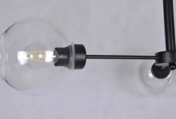 New Potrójna lampa z przezroczystymi kloszami K-4856 LAMBERT | Kaja Żyrandole Nowoczesne