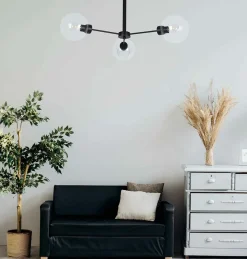 New Potrójna lampa z przezroczystymi kloszami K-4856 LAMBERT | Kaja Żyrandole Nowoczesne