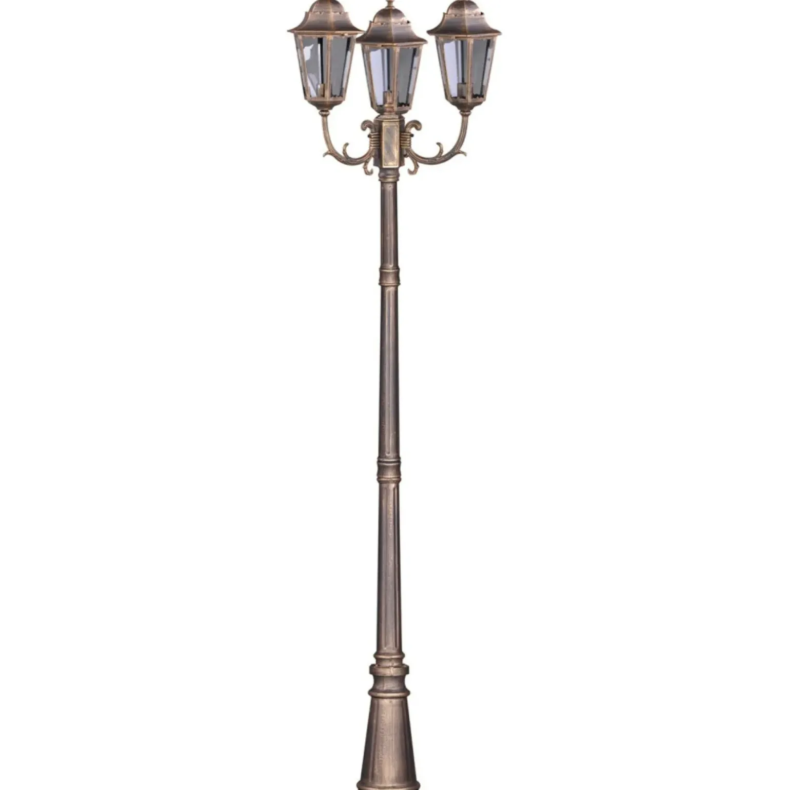 Sklep Kaja Potrójna latarnia ogrodowa K-7006A2/3 CZ/ZŁ LOZANA | Kaja Oświetlenie