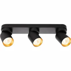 Store Potrójna listwa z czarno-złotymi tubami ML9937 ANDY | Kaja Oświetlenie Żyrandole Nowoczesne