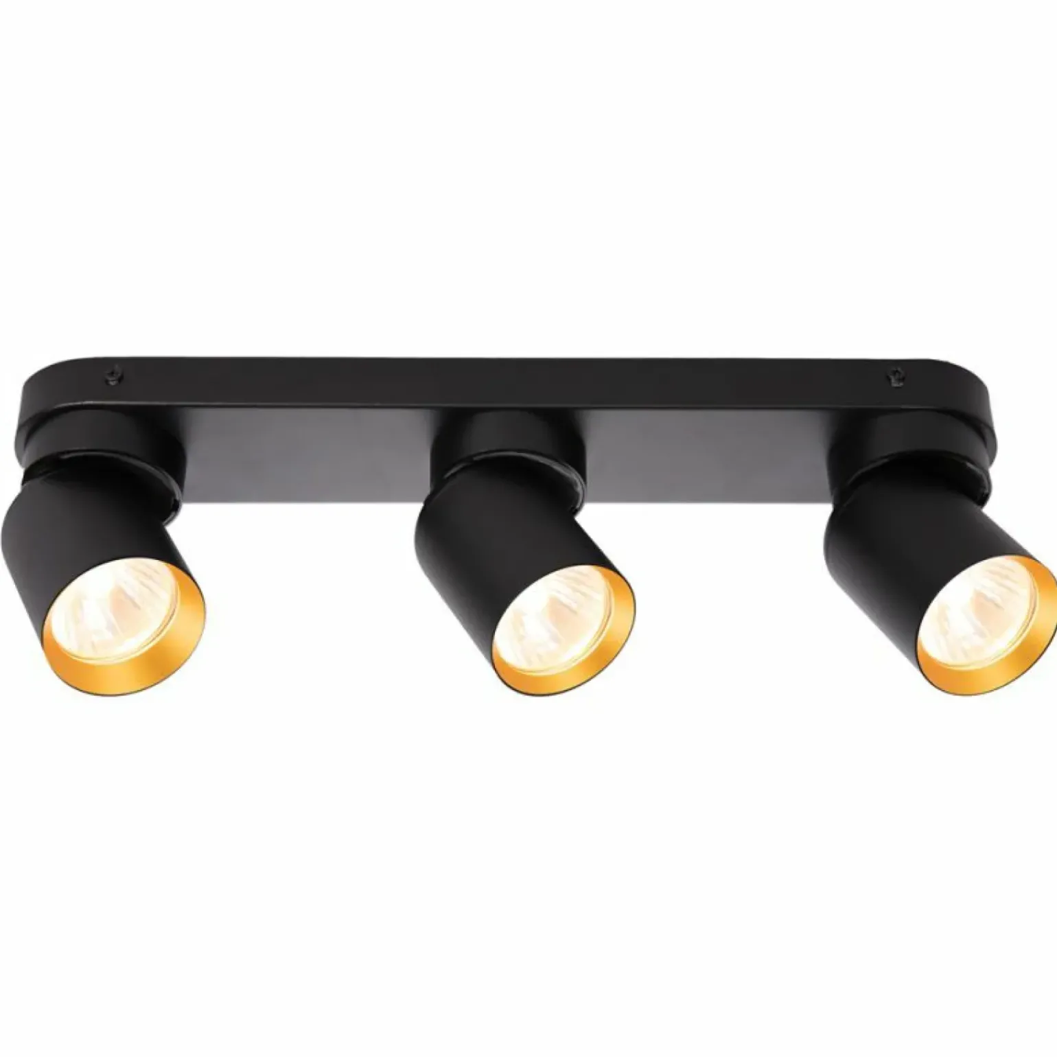 Store Potrójna listwa z czarno-złotymi tubami ML9937 ANDY | Kaja Oświetlenie Żyrandole Nowoczesne