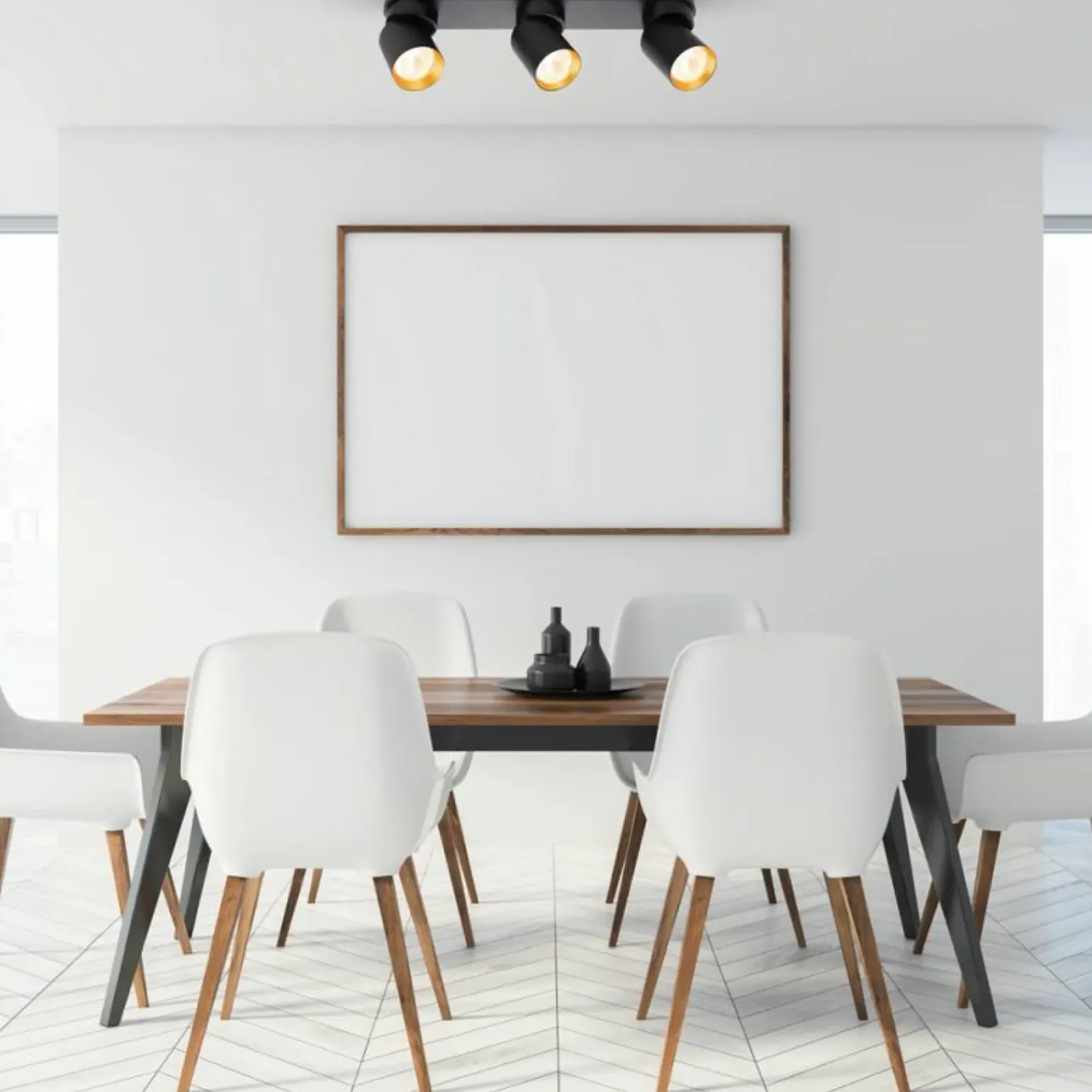 Store Potrójna listwa z czarno-złotymi tubami ML9937 ANDY | Kaja Oświetlenie Żyrandole Nowoczesne