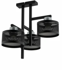 Outlet Potrójna, metalowa lampa sufitowa do sypialni SIG 32138 - OFF CZ/SR Żyrandole Nowoczesne