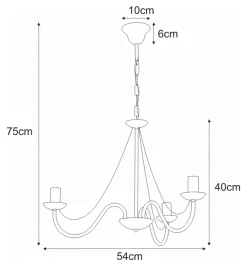 Sklep Kaja Potrójna, rustykalna lampa wisząca K-3990 BARTEZ | Kaja Oświetlenie