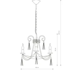 Sklep Kaja Potrójna, świecznikowa lampa wisząca 4983 TWIST | Kaja Oświetlenie