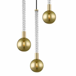 Cheap Potrójna, złota lampa w stylu glamour P0583-03B-2GHF MIDA | Kaja Żyrandole Nowoczesne