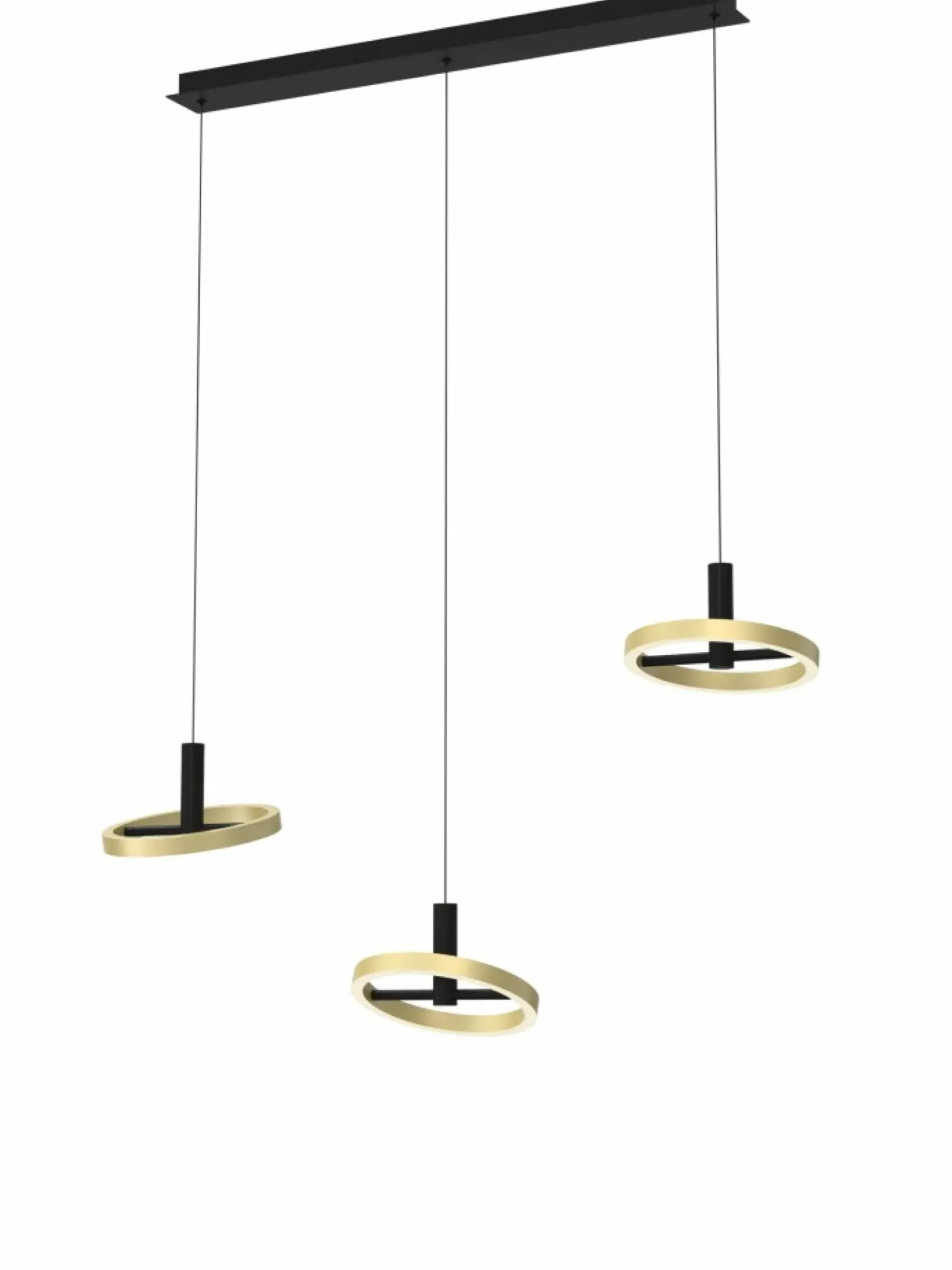 Best Potrójny, ledowy zwis nad wyspę kuchenną WF 7016-304 BREST | Kaja Żyrandole Nowoczesne