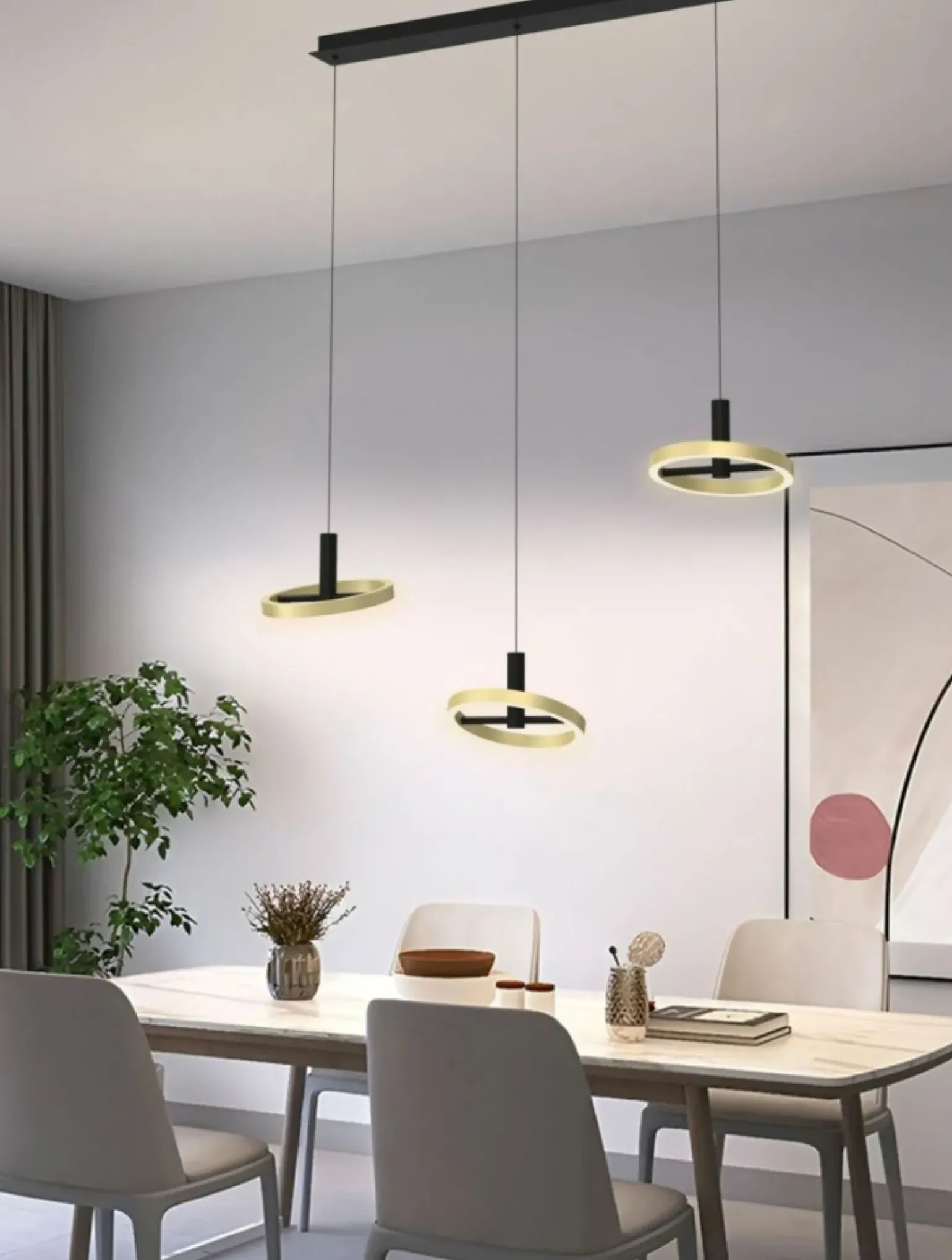 Best Potrójny, ledowy zwis nad wyspę kuchenną WF 7016-304 BREST | Kaja Żyrandole Nowoczesne