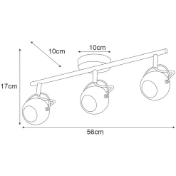 Sklep Kaja Potrójny reflektor sufitowy K-8002/3 WH SALVA WHITE | Kaja Oświetlenie