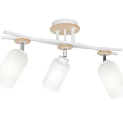 Discount Potrójny reflektor sufitowy, z drewnem LX 1518 z serii TOKIO | Kaja Żyrandole Nowoczesne