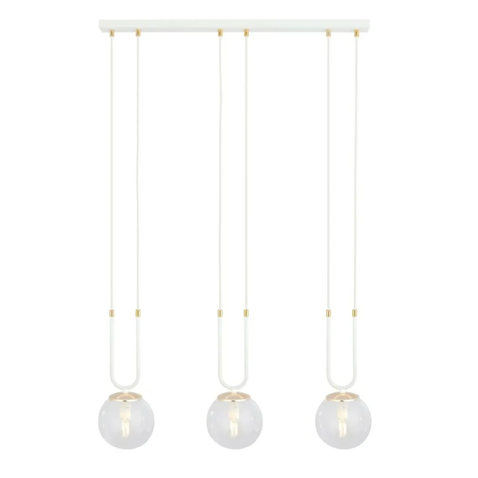 Best Potrójny zwis na listwie, nad wyspę kuchenną 1116/3 GLAM | Kaja Żyrandole Nowoczesne