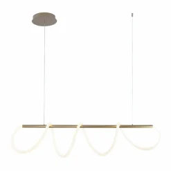 Online Pozioma lampa wisząca LED nad wyspę kuchenną 20006PM-GD BALBO | Kaja Żyrandole Nowoczesne