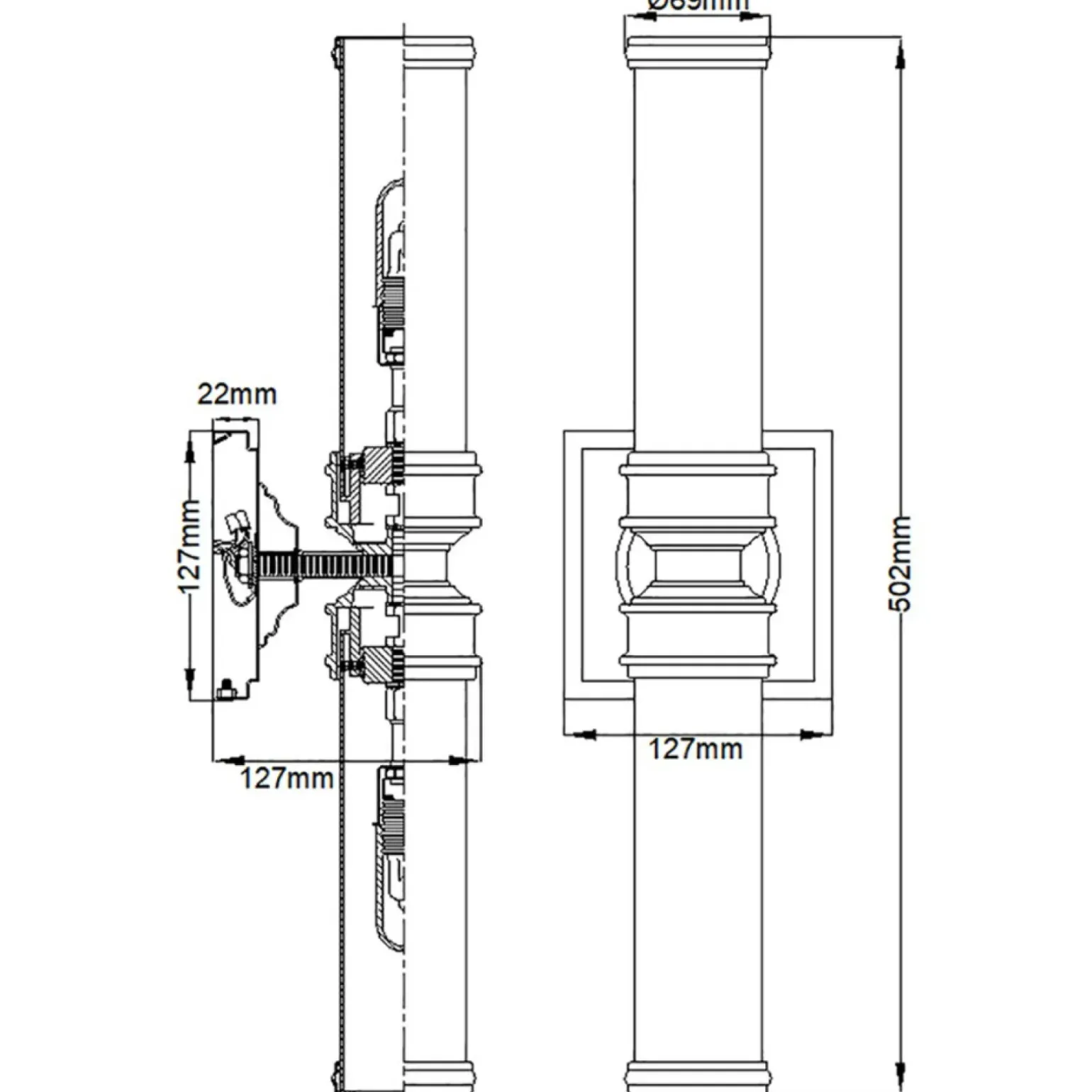 Sklep Kaja Poziomy kinkiet ścienny, do łazienki FE-PAYNE2-BATH z serii PAYNE