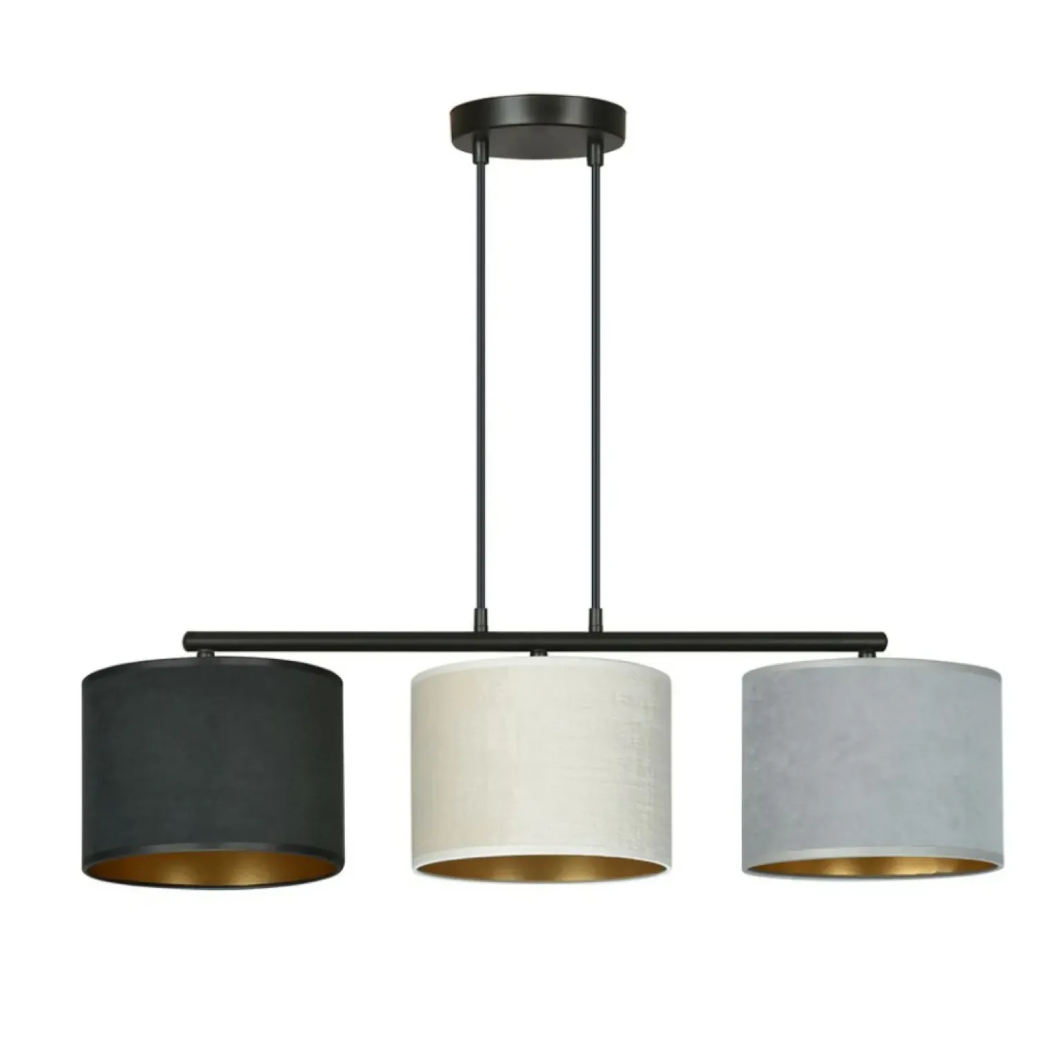 Cheap Poziomy zwis z kolorowymi abażurami 1055/3 HILDE | Kaja Oświetlenie Żyrandole Nowoczesne