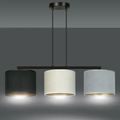 Cheap Poziomy zwis z kolorowymi abażurami 1055/3 HILDE | Kaja Oświetlenie Żyrandole Nowoczesne