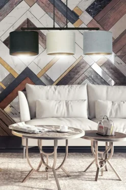 Cheap Poziomy zwis z kolorowymi abażurami 1055/3 HILDE | Kaja Oświetlenie Żyrandole Nowoczesne