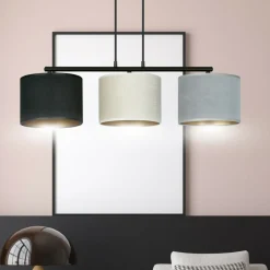 Cheap Poziomy zwis z kolorowymi abażurami 1055/3 HILDE | Kaja Oświetlenie Żyrandole Nowoczesne