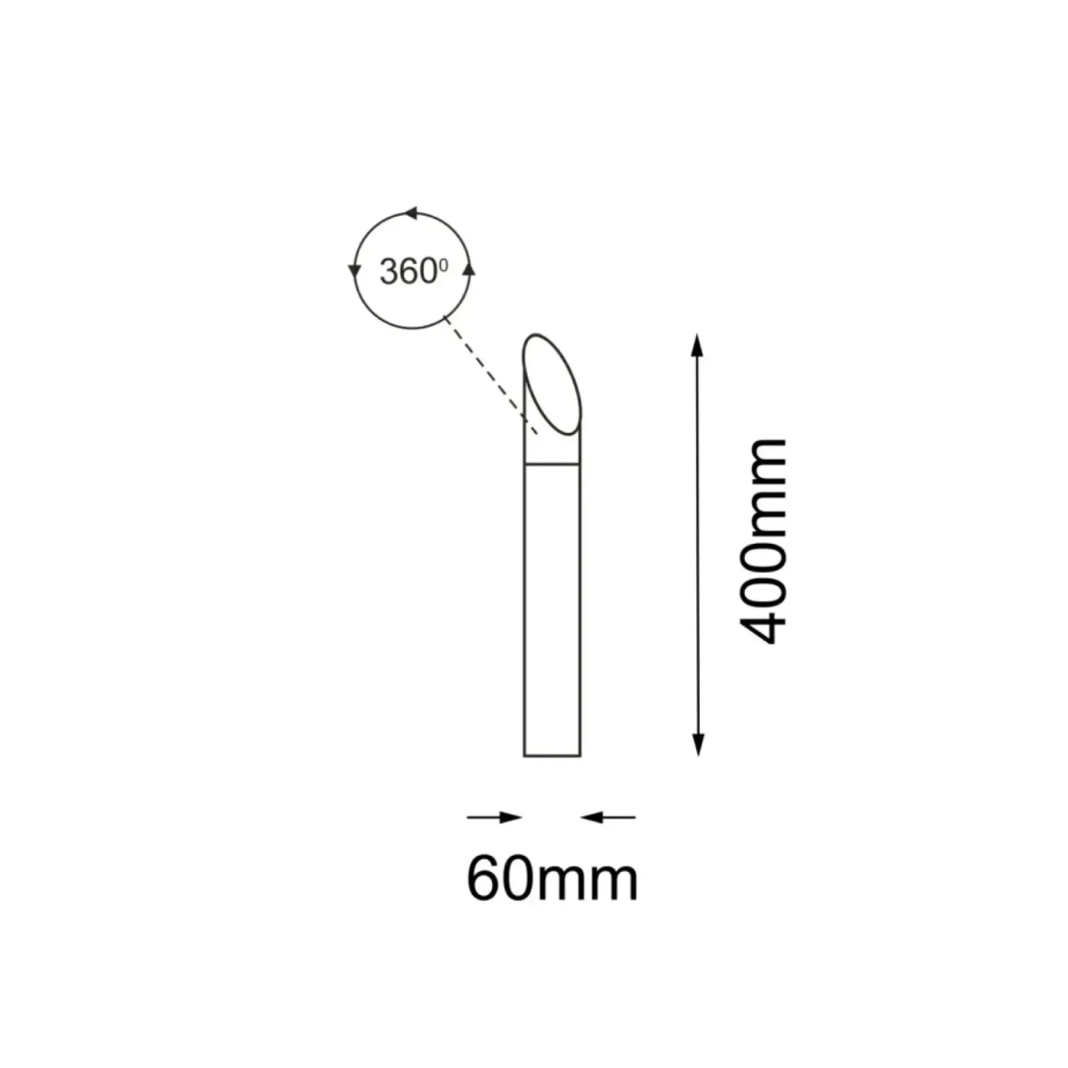 Sklep Kaja Prosta, antracytowa lampa ogrodowa 40cm ANT 9918 SAGA | Kaja