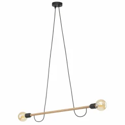 Cheap Prosta, drewniana lampa wisząca do sypialni TK 4951 z serii HELIX WOOD Żyrandole Nowoczesne