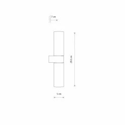 Sklep Kaja Prosta, dwustronna lampa ścienna tuba 10728 NATALIE | Kaja Oświetlenie