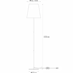 Sklep Kaja Prosta, klasyczna lampa stojąca z abażurem ZM A4003 z serii RIVA