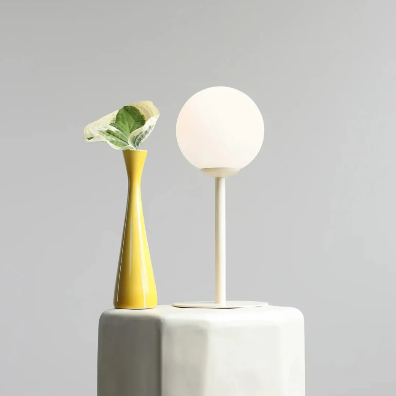 Sklep Kaja Prosta, kremowa lampka stołowa z kloszem 1080B9 PINNE | Kaja