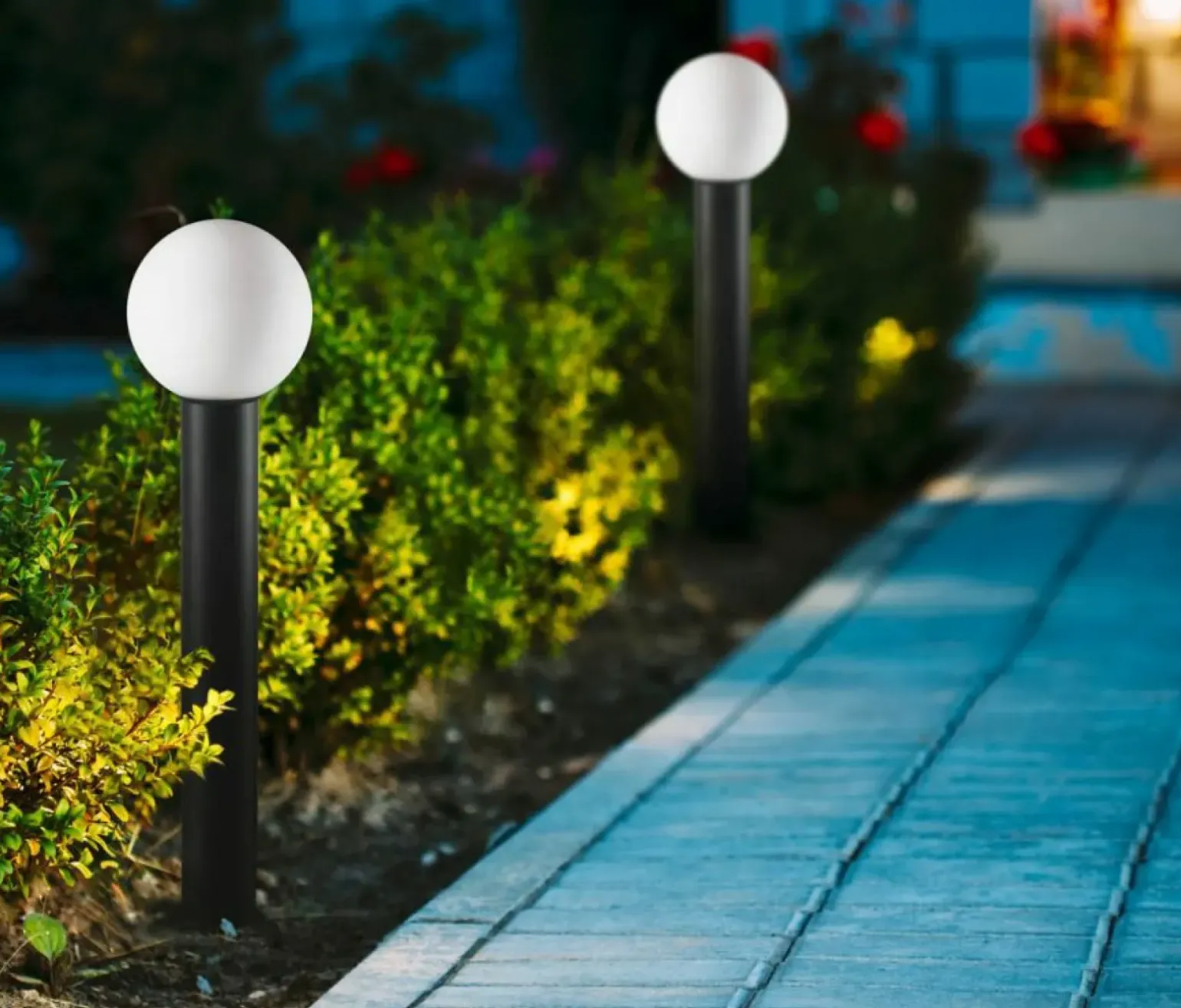 Sklep Kaja Prosta lampa ogrodowa z okrągłym kloszem OFL-8081-BL FELTRE | Kaja