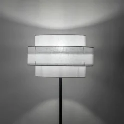 Sklep Kaja Prosta lampa podłogowa, podwójny abażur TK 5894 CALISTO WHITE | Kaja