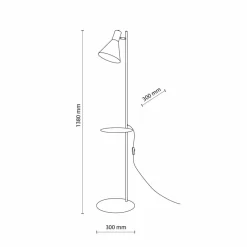 Sklep Kaja Prosta lampa podłogowa z półką na książkę TK 5864 JUMP | Kaja