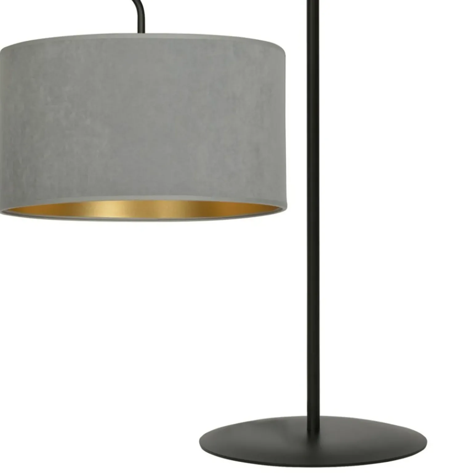 Sklep Kaja Prosta lampa podłogowa z szarym abażurem 1050/LP1 HILDE | Kaja