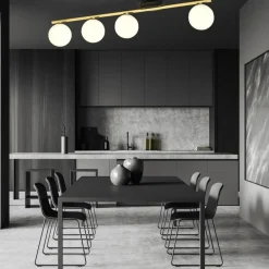 Cheap Prosta lampa sufitowa z klasycznymi kloszami 1252/4 z serii MONZA Żyrandole Nowoczesne