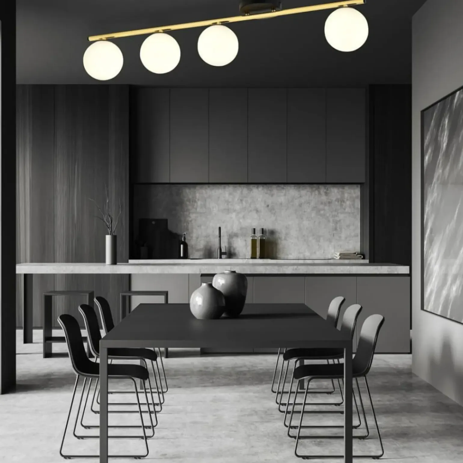 Cheap Prosta lampa sufitowa z klasycznymi kloszami 1252/4 z serii MONZA Żyrandole Nowoczesne