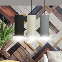 Clearance Prosta lampa wisząca z kolorowymi abażurami 1068/3 BENTE | Kaja Żyrandole Nowoczesne