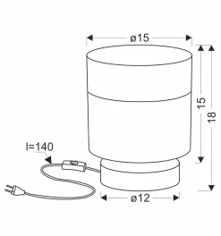 Sklep Kaja Prosta lampka na szafkę nocną, czerń z drewnem 41-17628 PORTO | Kaja