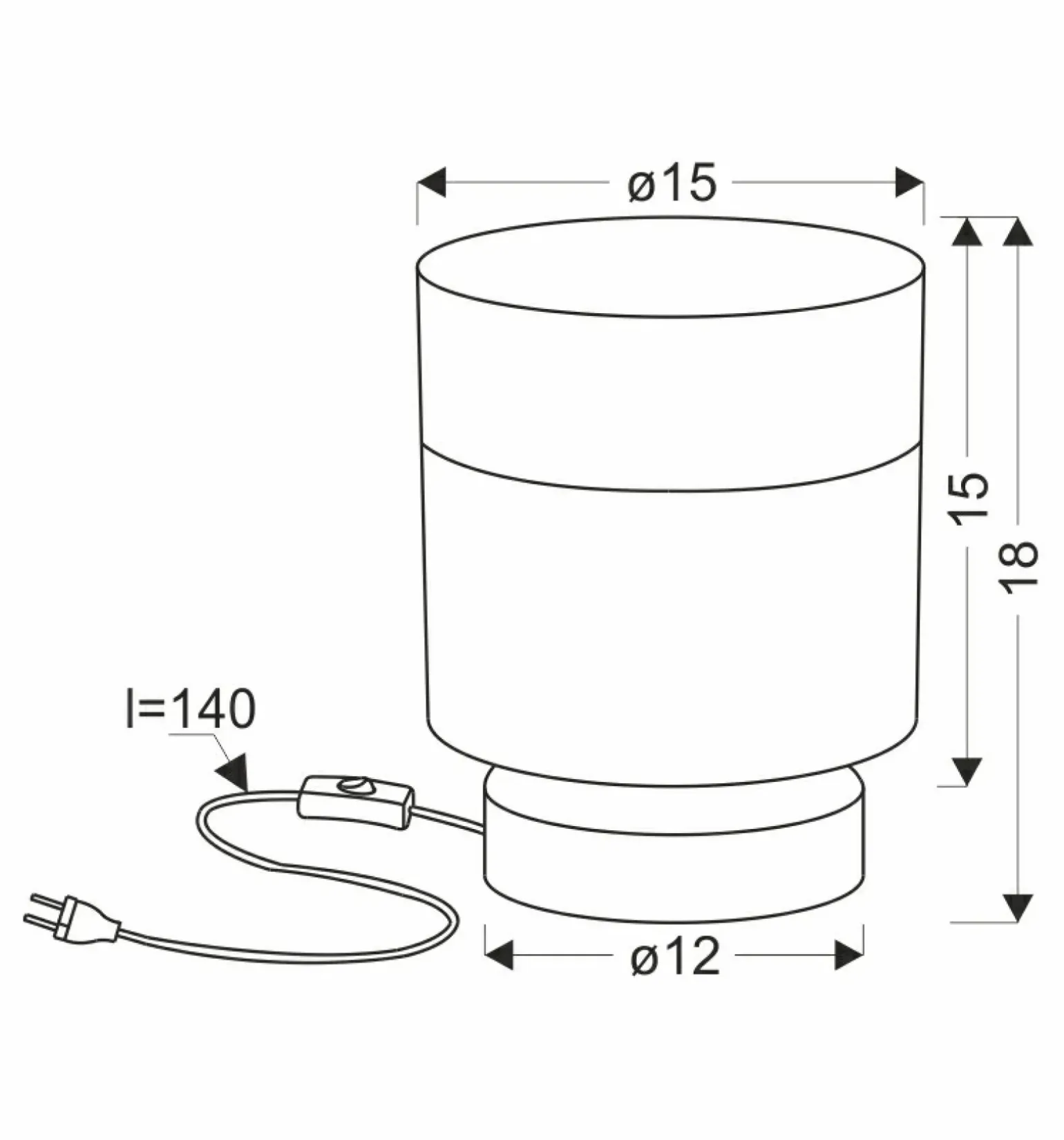 Sklep Kaja Prosta lampka na szafkę nocną, czerń z drewnem 41-17628 PORTO | Kaja
