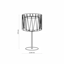 Sklep Kaja Prosta lampka stołowa z plecionym abażurem TK 5889 HARMONY | Kaja