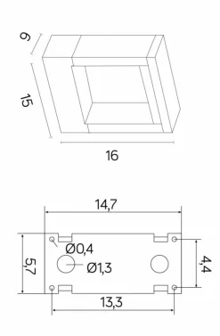 Sklep Kaja Prosta, ledowa lampa elewacyjna, kinkiet YB19504 z serii FORM | Kaja Oświetlenie