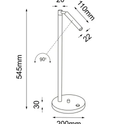Sklep Kaja Prosta, złota, matowa lampka biurkowa ANT 2037 KOSAME | Kaja