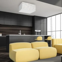 Sklep Kaja Prostokątna lampa sufitowa, zdobiony abażur MLP7304 z serii SENSO | Kaja Oświetl