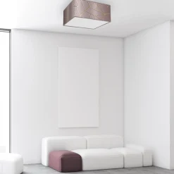 Sklep Kaja Prostokątny plafon sufitowy, w kolorze różu MLP7588 z serii ZIGGY | Kaja Oświetl