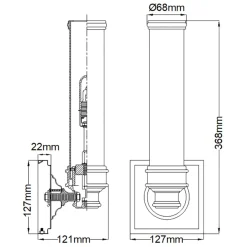 Sklep Kaja Prosty kinkiet, polerowany chrom FE-PAYNE1-BATH z serii PAYNE